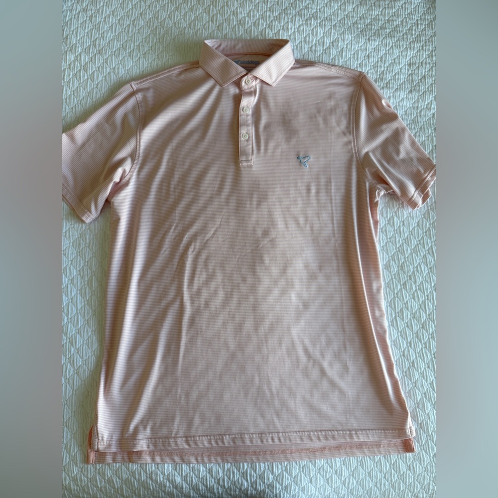 Birddogs Pink and White stripped Polo Shirt